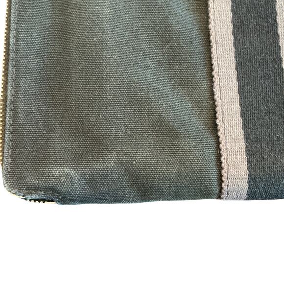 Authentic HERMÈS Fourre Tout Zip Wallet Organizer Charcoal Canvas Extra Large - Picture 6 of 16